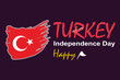 Hand drawn Turkey independence day illustration