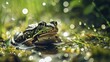 Swamp green frog animal nature wallpaper background
