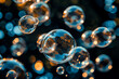 Generative AI illustration of Background bubbles at the water line