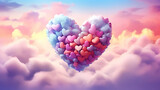 Fototapeta Niebo - Valentine's Day hearts, Valentine's Day background, wedding background, blank copy space