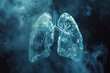 View of smoke in human lung create with AI Generative