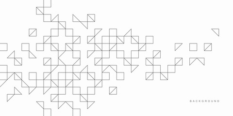 Abstract geometric technological background. Vector creative design.