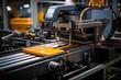 Industrial machines sealing products at frantic rhythm., generative IA