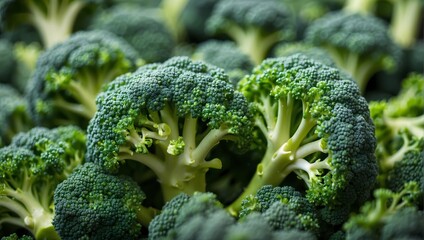 Wall Mural - Pattern of broccoli. Macro photo green broccoli texture. Fresh green broccoli vegetable. Vegetables for diet 