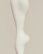Beautiful female leg foot sculpture shapely elegant figure woman art form 3d illustration render digital rendering