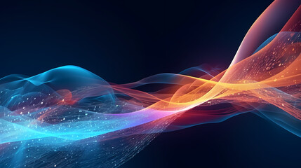 Wall Mural - Technology abstract graphic poster web page PPT background, technology background