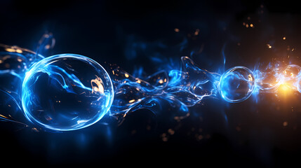 Wall Mural - Technology abstract graphic poster web page PPT background, technology background