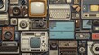 © Artem - High-resolution backgrounds with an array of vintage tech items for design projects
