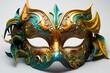 © Serhii - Colored Masquerade Mask with feathers on white background