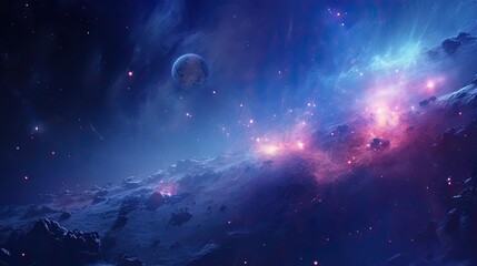 Wall Mural - colorful space galaxy cloud nebula. stary night cosmos. universe science astronomy. supernova planet