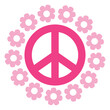 © Cute Clipart Things - Peace Sign Symbol WIth Flowers