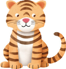 Aufkleber - Tiger created with Generative AI technology
