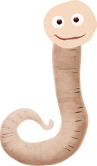 Aufkleber - Worm created with Generative AI technology
