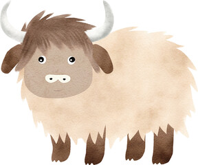 Fototapete - Yak created with Generative AI technology