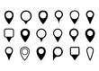 © George - Set of map pin icons. Modern map markers. location pin sign. marker point collection. gps vector