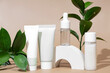 © ADDICTIVE STOCK - Skincare Products Display with Natural Elements