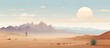 © abdel moumen rahal - Flat Design landscape desert Nature Background