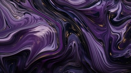 Abstract black and purple acrylic painted fluted 3d painting texture luxury background banner on canvas - Purple and black waves swirls. Decor concept. Wallpaper concept. Art concept. 3d concept.