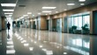 © wafi - Blur abstract background of corridor in clean hospital Blurred view of aisle in office with light floor Blurry lobby and waiting area in hotel Defocused empty area for event hall in shopping mall