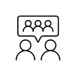 © Upnowgraphic Studio - Group chart outline icons, minimalist vector illustration ,simple transparent graphic element .Isolated on white background