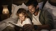 © duyina1990 - Father and daughter reading a bedtime story