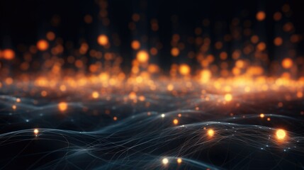Wall Mural - a cascade of interconnected circles, each representing a hidden state in an rnn layer, highlighting 