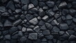 Rocks and gravel of various sizes and shapes. Stone pattern background. Top view. Close up. Generative AI