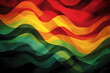 Abstract Black History Month background with geometric waves of red, yellow, and green colors, suitable for cultural events and celebrations.