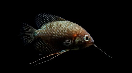 Dwarf Gourami in the dark background