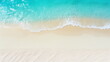 Summer time fun, beach flat lay, tourism, vacation background, white sand beach maldives. copyspace - Generative AI