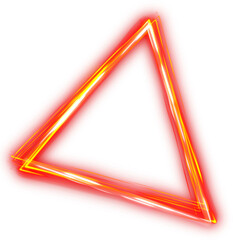 Wall Mural - neon triangle frames with shining effects