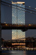 Brooklyn Bridge and Manhattan Bridge at dusk