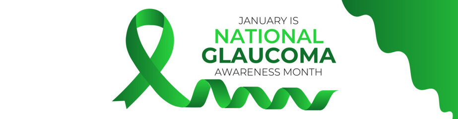 Wall Mural - National Glaucoma Awareness month is observed every year in january. January is Glaucoma Awareness Month. Eye health and vision care concept for banner design. poster, cover. Vector illustration.