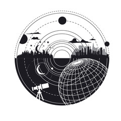 Illustration of earth rotation