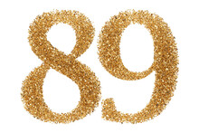 Gold Glitter Number 89