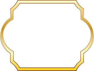 Wall Mural - abstract beautiful gold frame design.