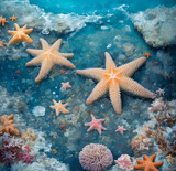 Fototapeta  - starfish in the sea