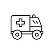 © Upnowgraphic Studio - Ambulance outline icons, transportation minimalist vector illustration ,simple transparent graphic element .Isolated on white background