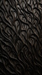 Motif organiques rappelant des alvéoles d'une créature extra-terrestre ou du cuir, couleur noir et mat