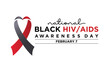 © Rana - Black HIV/AIDS Awareness Day observed every year of 7th february. Vector health banner, flyer, poster and social medial template design.