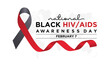 © Rana - Black HIV/AIDS Awareness Day observed every year of 7th february. Vector health banner, flyer, poster and social medial template design.