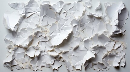 Wall Mural - collection of torn white paper on a white background