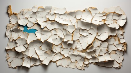 Wall Mural - collection of torn white paper on a white background