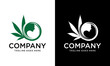 Creative world leaf marijuana logo design, face with cannabis negative space cbd symbol vector illustration.
