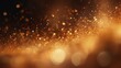 Christmas background. Powder . Magic shining gold dust. Fine shiny dust bokeh particles fall off slightly. Fantastic shimmer effect