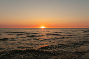 Poster - Sunset on the sea as a background