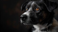 Studio Headshot Portrait Black White Dog, Desktop Wallpaper Backgrounds, Background HD For Designer