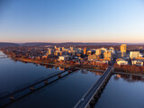Fototapeta Sawanna - Harrisburg Pennsylvania Aerial Sunset Photo
