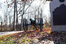 Canons From The American Civil War At Gettysburg Battlefield