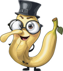 Sticker - banana cartoon character